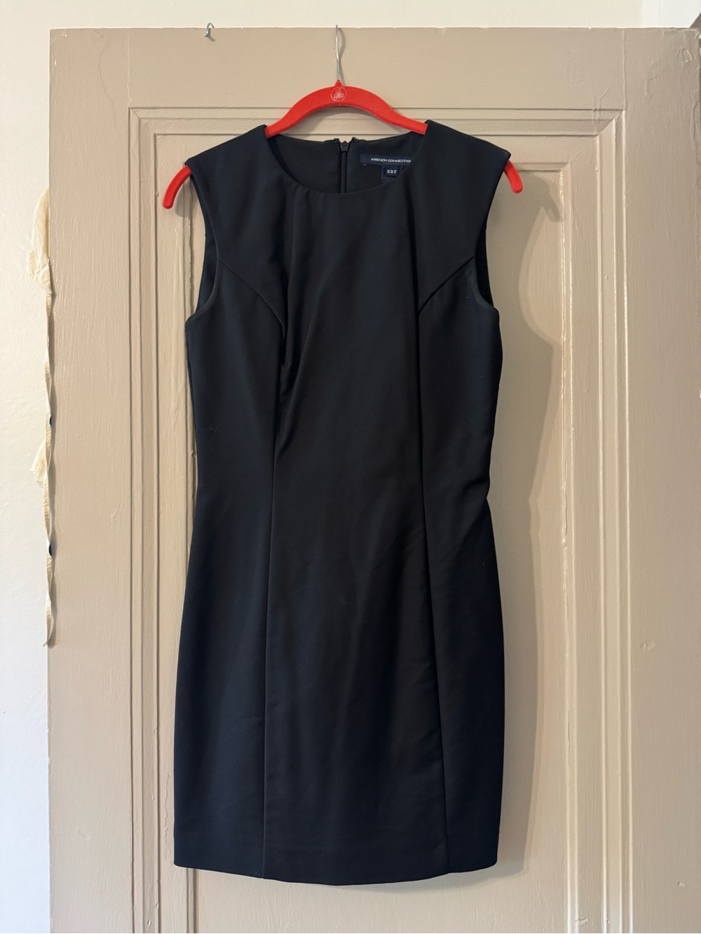 French Connection Black Sleeveless Sheath Dress